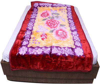 Indcrown Self Design Single AC Blanket for  AC Room(Microfiber, Multicolor)