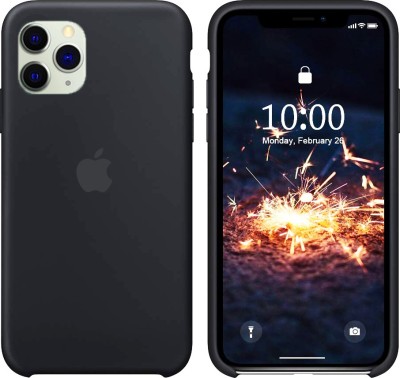 GLOVER Back Cover for Apple iphone 11 Pro(Black, Silicon)