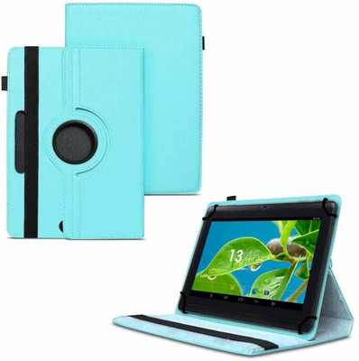 TGK Flip Cover for Datawind Ubislate 7W Tablet 7 inch with 360 Degree Rotating Leather Case(Blue, Shock Proof)
