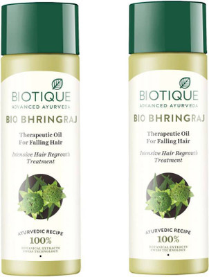 BIOTIQUE bio bhringraj faling hair oil 200ml pack of 2 Hair Oil(400 ml)