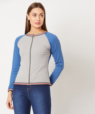 Miss Chase 3/4th Sleeve Colorblock Women Jacket