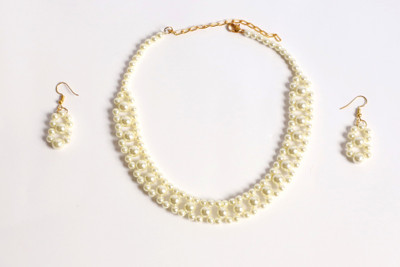 PRAGATI Alloy White Jewellery Set(Pack of 1)