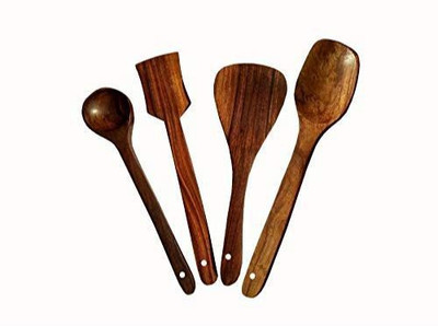 SRE Handicrafts Wooden Serving Spatula Kitchen Tool Set(Ladle)