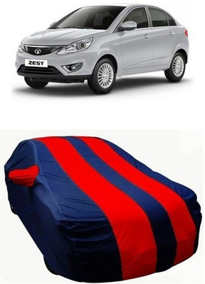 DgTrendz Car Cover For Tata Zest (With Mirror Pockets)(Red, Blue)