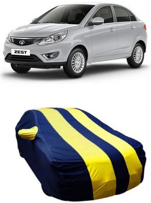 DgTrendz Car Cover For Tata Zest (With Mirror Pockets)(Yellow, Blue)