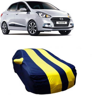 DgTrendz Car Cover For Hyundai Xcent (With Mirror Pockets)(Yellow, Blue)