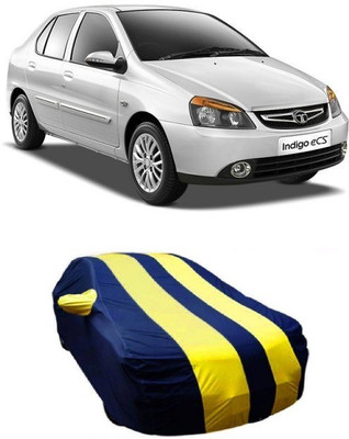 DgTrendz Car Cover For Tata Indigo eCS (With Mirror Pockets)(Yellow, Blue)