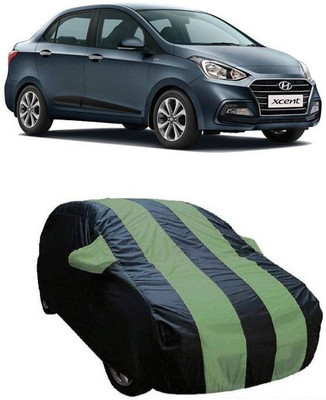 DgTrendz Car Cover For Hyundai Xcent (With Mirror Pockets)(Green, Blue)