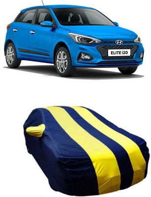 DgTrendz Car Cover For Hyundai Elite i20 (With Mirror Pockets)(Yellow, Blue)