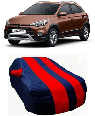 DgTrendz Car Cover For Hyundai i20 Active (With Mirror Pockets)(Red, Blue)