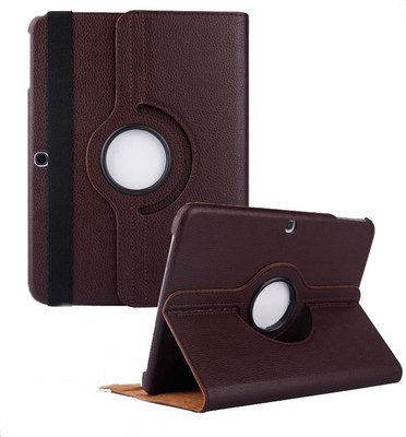 TGK Book Cover for Samsung Galaxy Tab 4 10.1 Inch Sm-T530, T531, T535, T537 360 Degree Rotating Leather Smart Case(Brown, Cases with Holder)