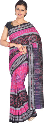 handloom paridhaan Printed Daily Wear Pure Cotton Saree(Pink)