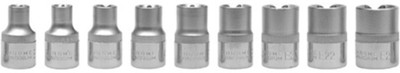 YATO YT-0521 A set of specialized torx sockets used in the automotive, mechanics and electronics Torx Sockets Cr-V E10-E24 Socket Set(Pack of 9)