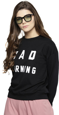 HARPA Full Sleeve Solid Women Sweatshirt