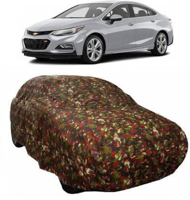 BS AUTO Car Cover For Chevrolet Cruze (With Mirror Pockets)(Green, Yellow)