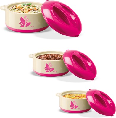 MILTON Orchid Jr. Gift Set Pack of 3 Thermoware Casserole(450 ml, 790 ml, 1260 ml)