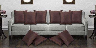 FAB NATION Plain Cushions Cover(Pack of 10, 40 cm*40 cm, Brown)
