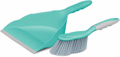 Spotzero by Milton Set with Brush Plastic, Silicone Dustpan(Green)