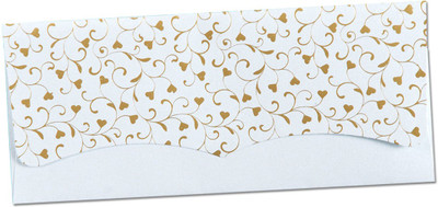 Mehta Envelope Mfg Co White Pearl Metallic Paper Gift Envelopes(Pack of 25 White)