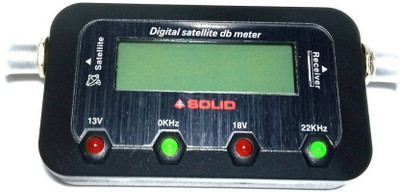 Solid SF-252 Digital Satellite dB Meter Digital Satellite dB Meter Dish Antenna Gain Measuring Instrument Satellite Finder with LCD Screen Suitable for All DTH Dish TVs Non-magnetic Electronic Level(20 cm)