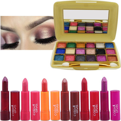 Color Diva 6PCs Lipstick With Eyeshadow, GC554(Pack of 7)