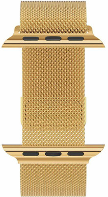 TINGTONG Stainless Steel Milanese Strap Band with Magnetic Closure for iWatch 38mm/40mm, Compatible with Watch Series 1/2/3/4/5 T_38/40mm_Gold(Chain) Smart Watch Strap(Gold)