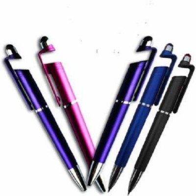 rkg Stand Holder,Screen Wipe & Ballpoint Pen Ink Writing Pen Stylus(Multicolor)