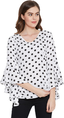 FORELEVY Casual Printed Women White Top