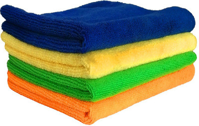 shree shaym Microfiber Vehicle Washing  Cloth(Pack Of 4, 280 GSM)