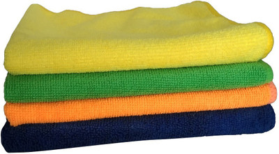 shree shaym Microfiber Vehicle Washing  Cloth(Pack Of 4)