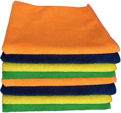 SOMUDEE Microfiber Vehicle Washing  Cloth(Pack Of 8, 250 GSM)