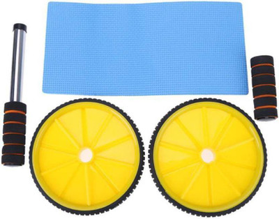 ADONYX Double AA AB Roller For Home & Gym Workout Exercise Equipment Ab Roller Ab Exerciser(Black)