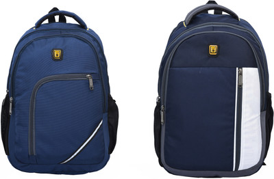 Blowzy Bags Combo Light Weight Polyester 30 L Laptop Backpack(Blue, White)