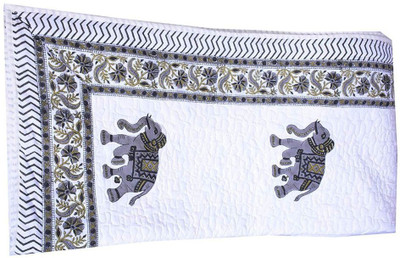 V.R.ENTERPRISES Abstract Double AC Blanket for  AC Room(Microfiber, White)