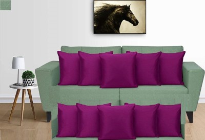 FAB NATION Plain Cushions Cover(Pack of 10, 40 cm*40 cm, Purple)