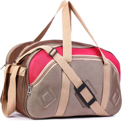 ITALIAN TOURISTER Expandable Double Color Duffel Bag Beige