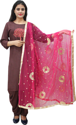 Hautemoda Net Embroidered Women Dupatta