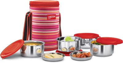 MILTON Ribbon Lunch Box 4 4 Containers Lunch Box(1400 ml, Thermoware)