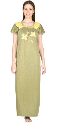 Noty Women Nighty(Yellow, Green)