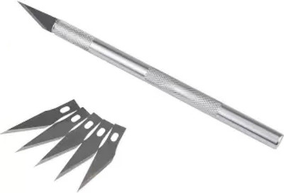 KNAFS na Metal Grip Hand-held Paper Cutter(Set Of 1, Silver)