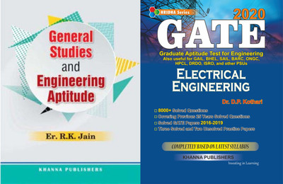 GATE Electrical Engineering With General Studies And Engineering Aptitude (Combo Set) 2020(Paperback, R. K. Jain, D. P. Kothari)
