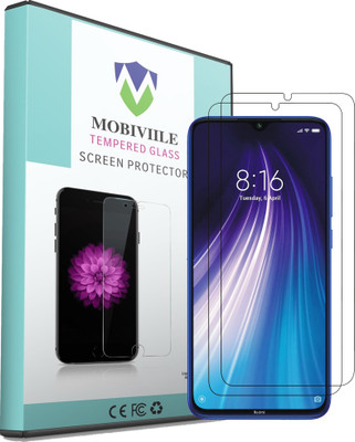 MOBIVIILE Tempered Glass Guard for Xiaomi Redmi Note 8(Pack of 2)
