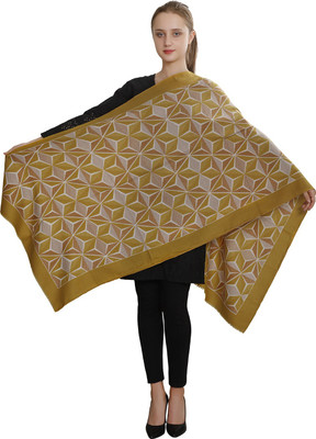 LOOM LEGACY Acrylic, Wool Woven Women Shawl(Multicolor)