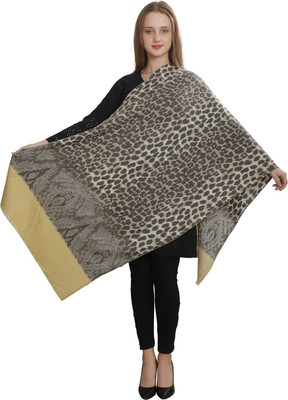LOOM LEGACY Acrylic, Wool Woven Women Shawl(Multicolor)