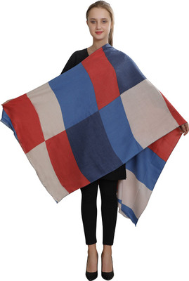 LOOM LEGACY Acrylic, Wool Woven Women Shawl(Multicolor)