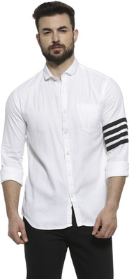 CAMPUS SUTRA Men Solid Casual White Shirt