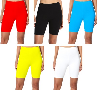 Lili Solid Women Red, White, Blue, Black, Yellow Running Shorts