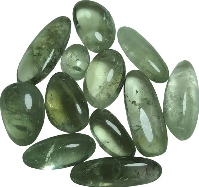 ALDOMIN Green Quartz Healing Crystal Tumble Stone (100 Gram) Decorative Showpiece  -  3 cm(Crystal, Green)