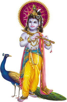 RANGOLI 60 cm Krishna Ji 407 Self Adhesive Sticker(Pack of 1)