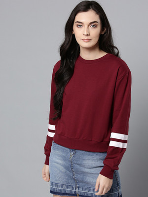 HARPA Full Sleeve Solid Women Sweatshirt
